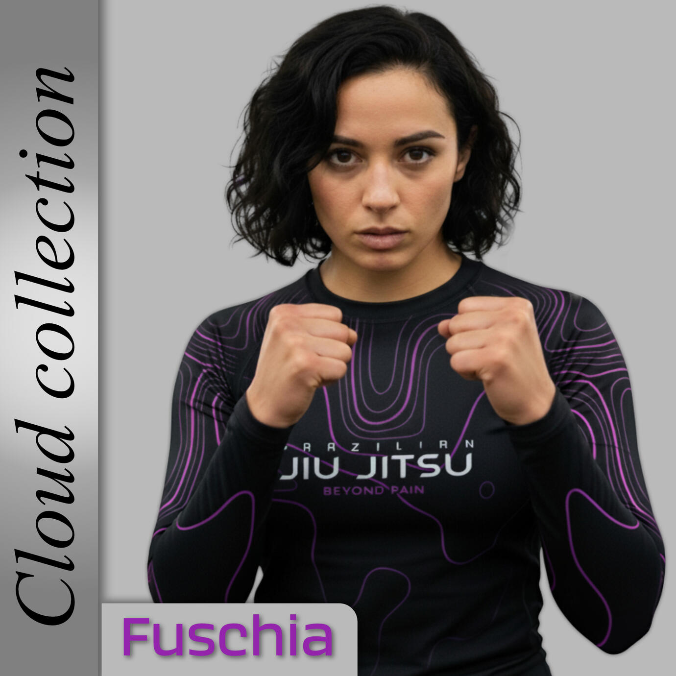 Jiu Jitsu Rashguard - Fuschia Geo