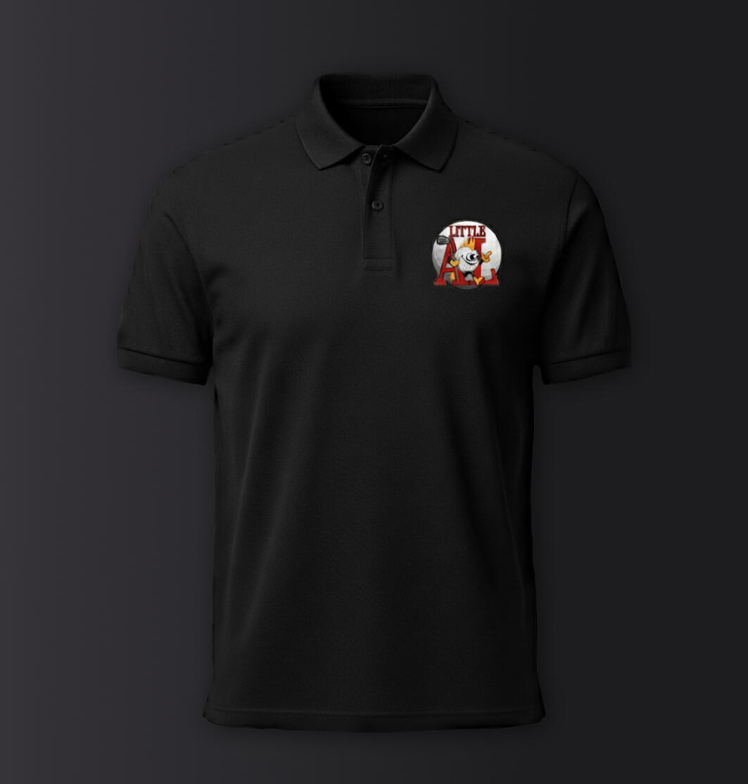 Little Al - Logo On Black Polo Shirt